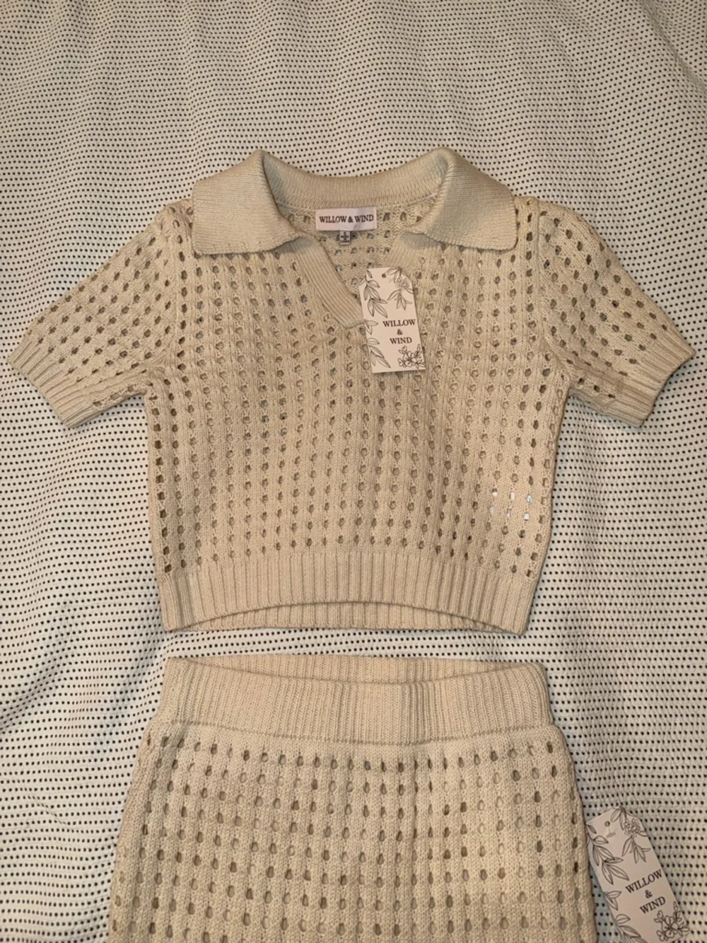 Willow & Wind Cream Knit Midi Dress Set - Picture 4 of 4